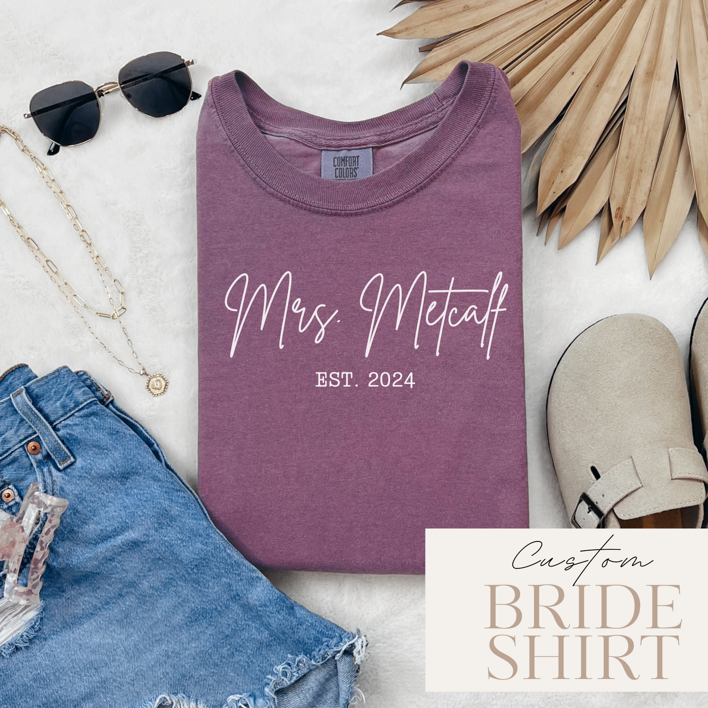 Custom Bride Shirt I For Bachelorette I For Bride & Groom I Comfort Colors© Shirt