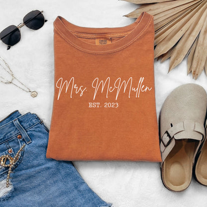 Custom Bride Shirt I For Bachelorette I For Bride & Groom I Comfort Colors© Shirt