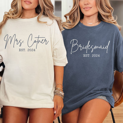 Custom Bride Shirt I For Bachelorette I For Bride & Groom I Comfort Colors© Shirt