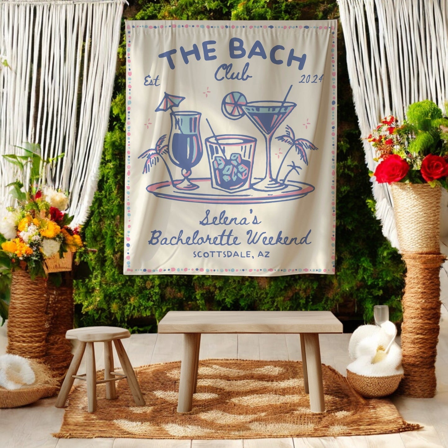 Beach Bachelorette Banner – Custom Bach Décor | #54