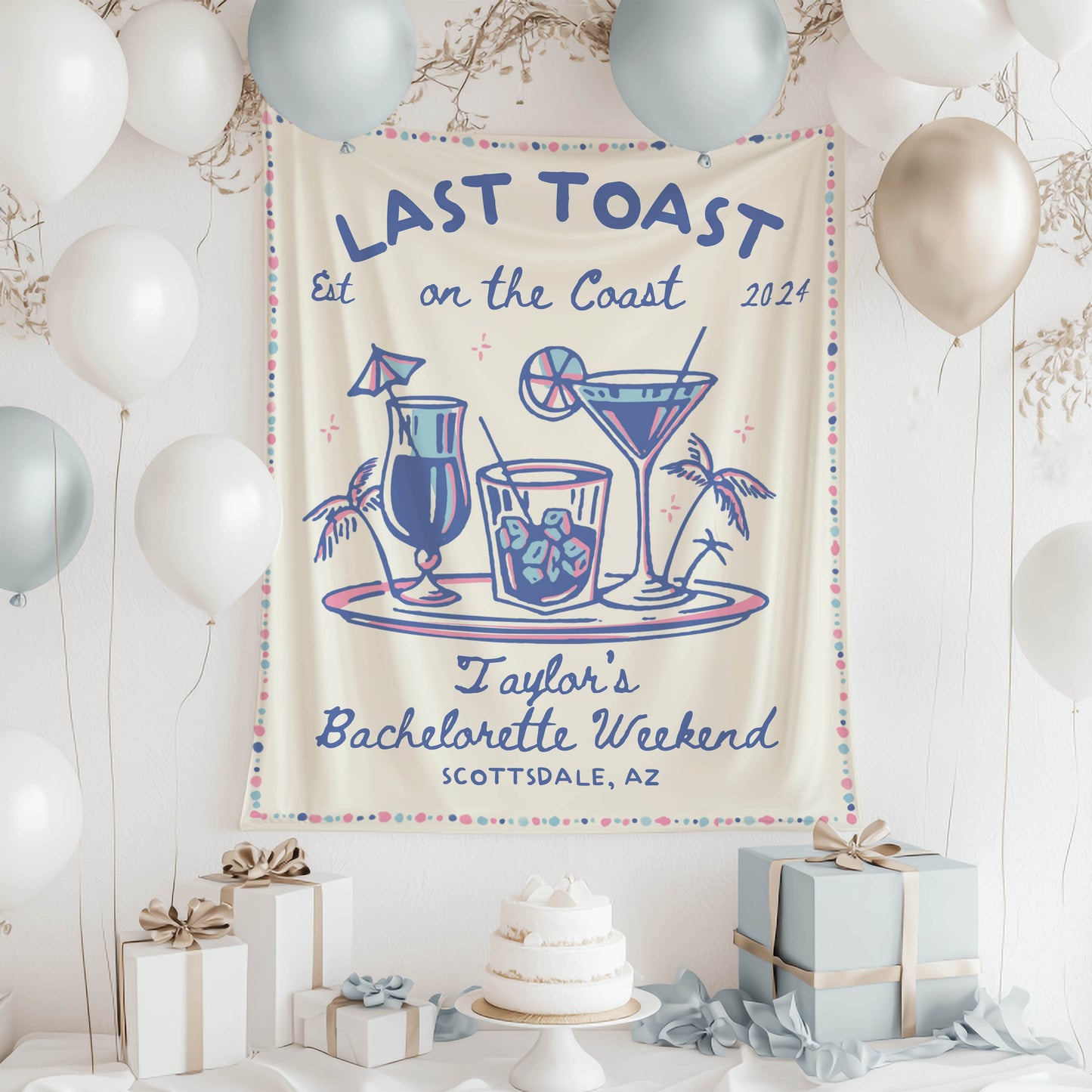 Beach Bachelorette Banner – Custom Bach Décor | #54