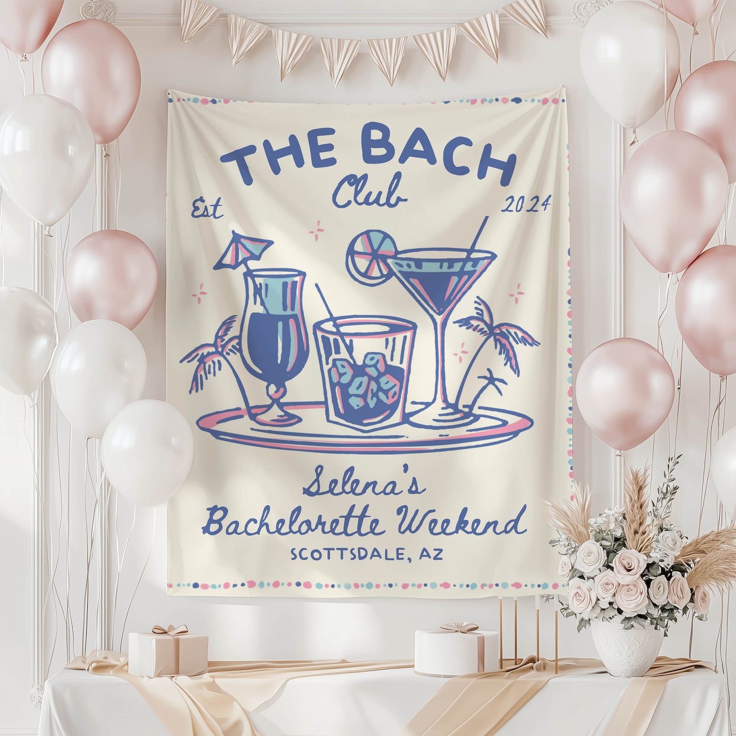 Beach Bachelorette Banner – Custom Bach Décor | #54