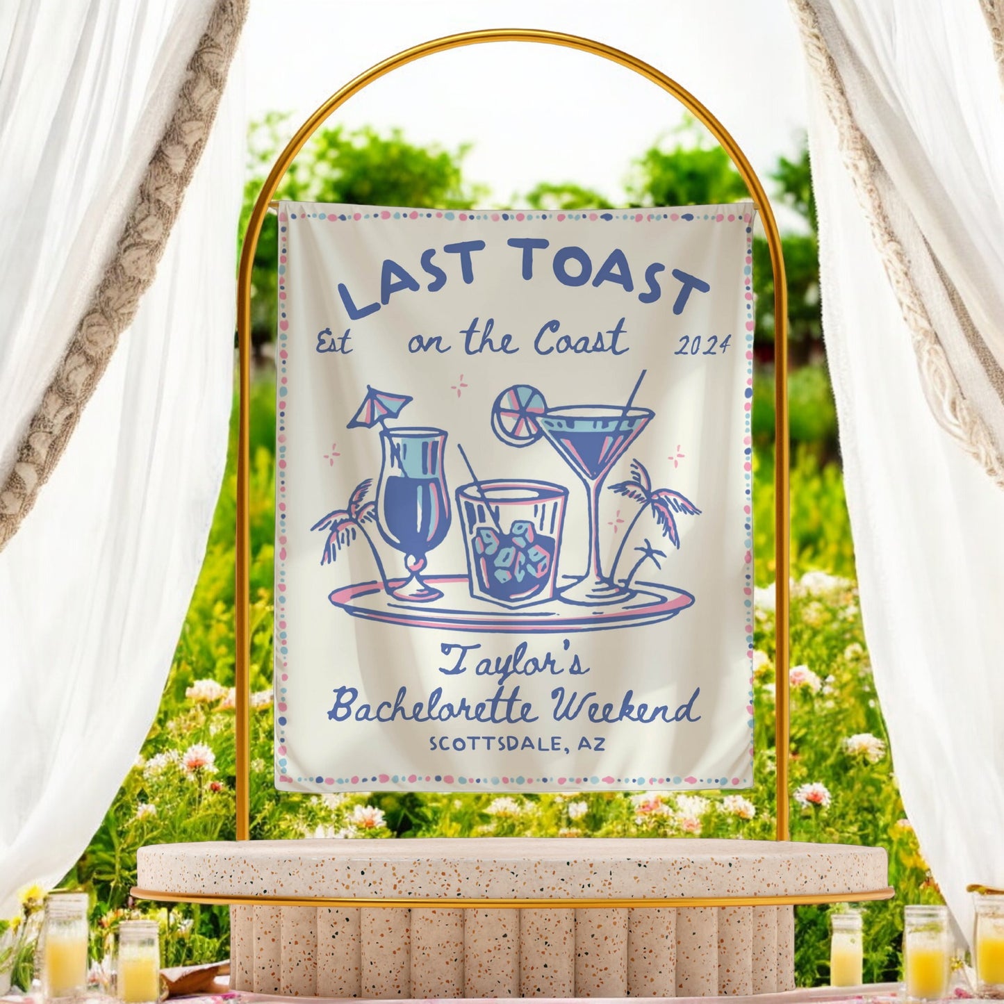 Beach Bachelorette Banner – Custom Bach Décor | #54