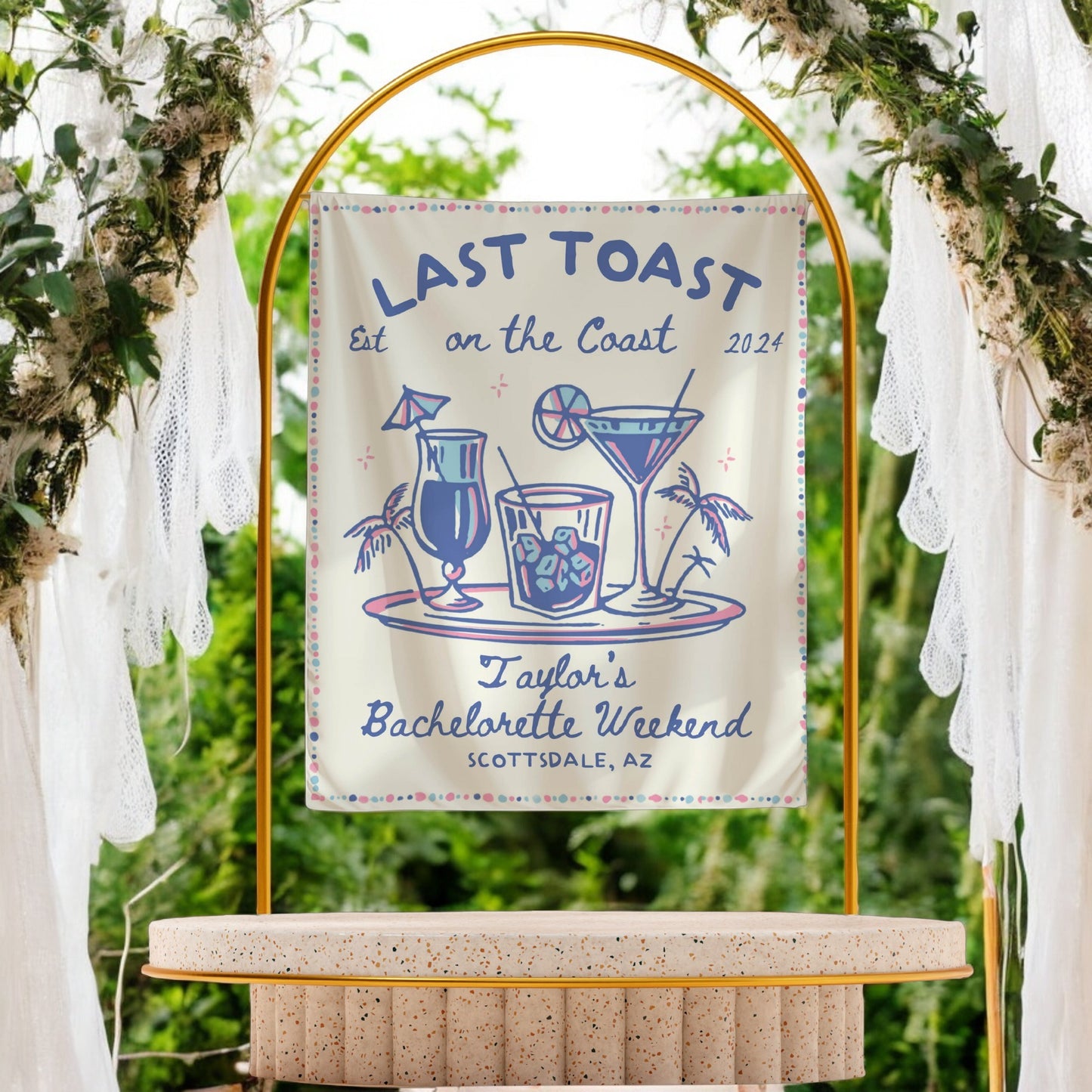 Beach Bachelorette Banner – Custom Bach Décor | #54